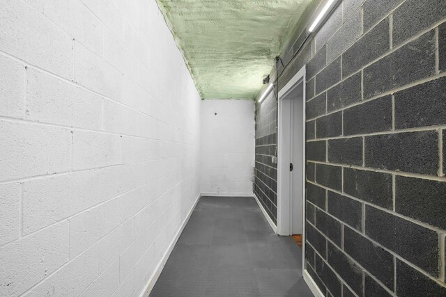 56 Serendipity Ln, Crimora, VA 24431 - hall with concrete block wall