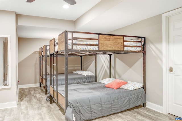 6406 Carter Ln, Mineral, VA 23117 - bedroom with wood finished floors, baseboards, and ceiling fan