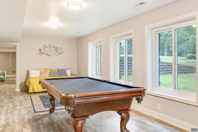 6406 Carter Ln, Mineral, VA 23117 - rec room with healthy amount of natural light, wood finished floors, billiards table, and baseboards