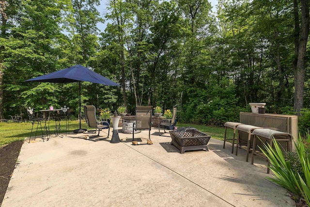 2749 Lee Hwy E, New Market, VA 22844 - view of patio with a fire pit