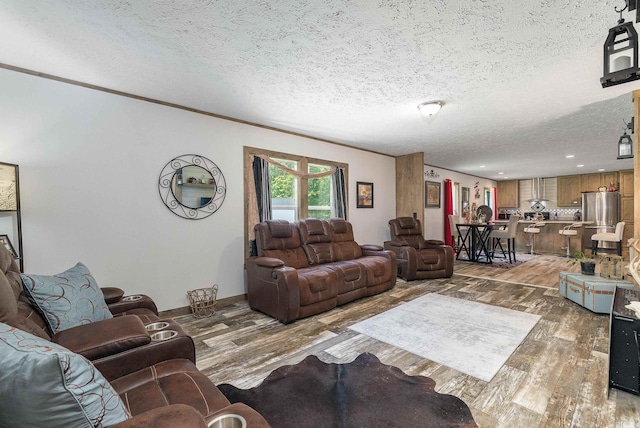 2749 Lee Hwy E, New Market, VA 22844 - living room with wood finished floors and a textured ceiling