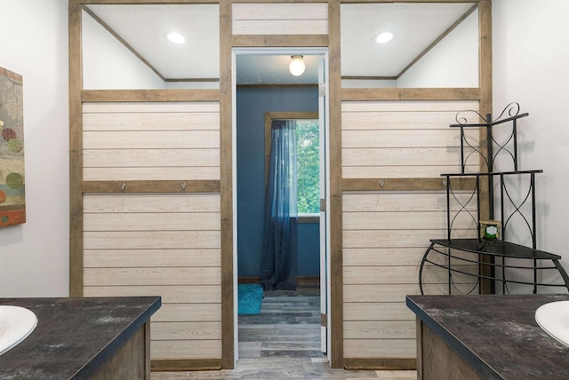 2749 Lee Hwy E, New Market, VA 22844 - bathroom featuring vanity and wood finished floors