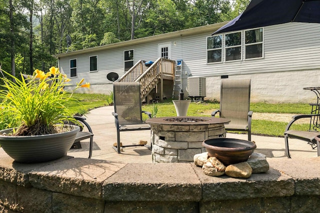 2749 Lee Hwy E, New Market, VA 22844 - view of patio / terrace with an outdoor fire pit