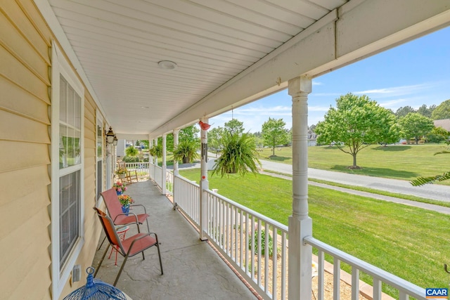 view of patio with a porch