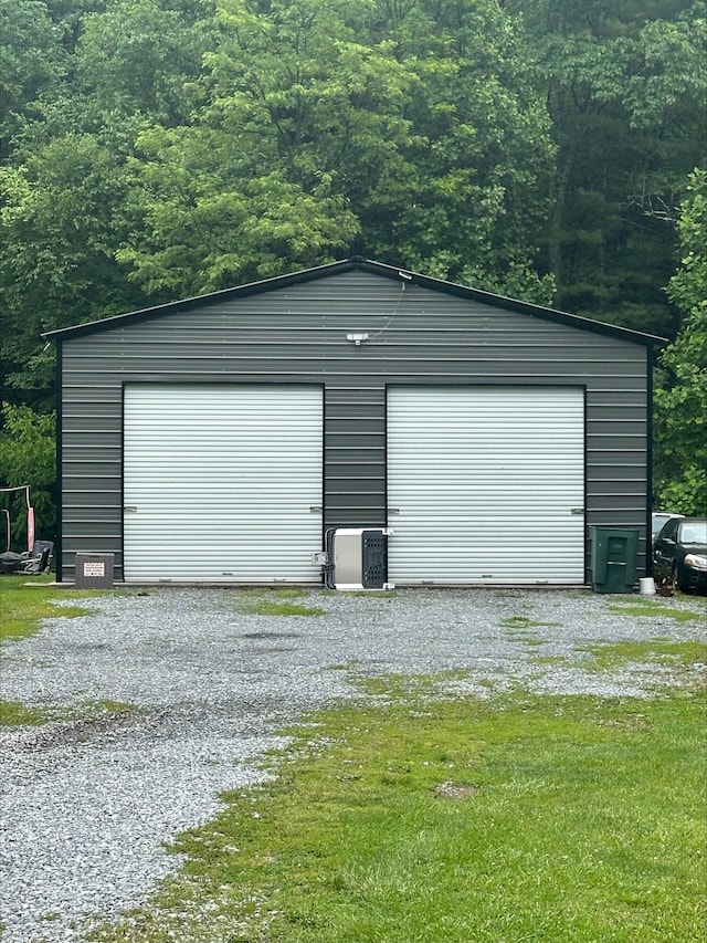 2420 Jollett Rd, Elkton, VA 22827 - detached garage with a forest view