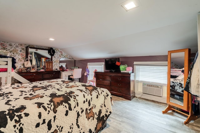 2420 Jollett Rd, Elkton, VA 22827 - bedroom featuring lofted ceiling, multiple windows, and wood finished floors