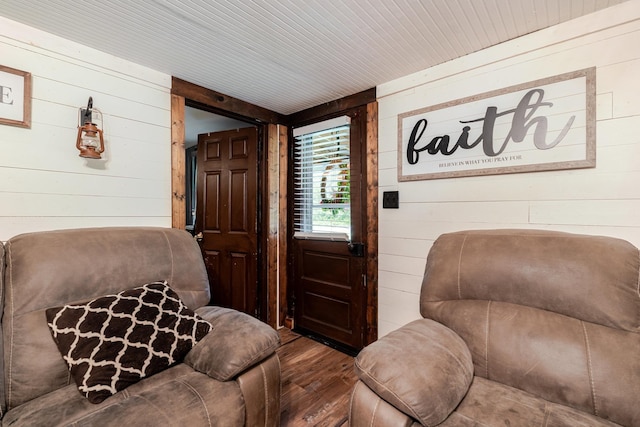 2420 Jollett Rd, Elkton, VA 22827 - sitting room with wood walls and wood finished floors