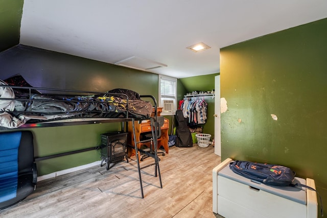 2420 Jollett Rd, Elkton, VA 22827 - bedroom featuring attic access and wood finished floors