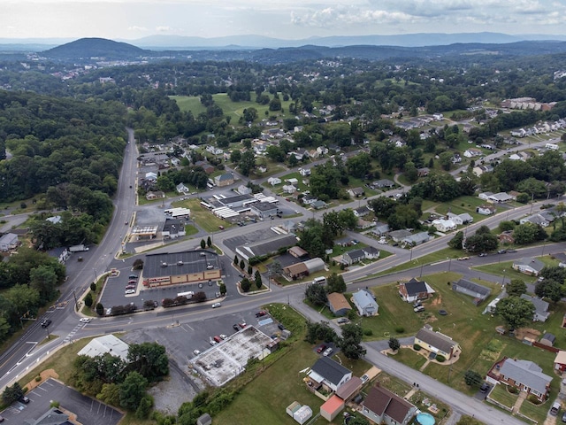 bird's eye view featuring a mountain view