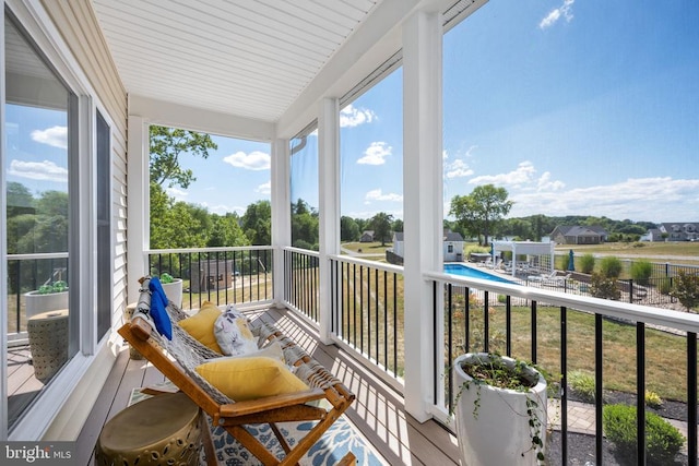 view of sunroom