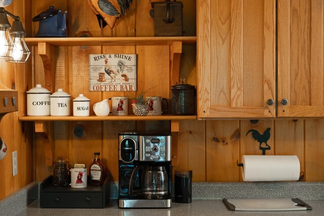 537 High Valley Dr N, Monterey, VA 24465 - kitchen featuring wood walls
