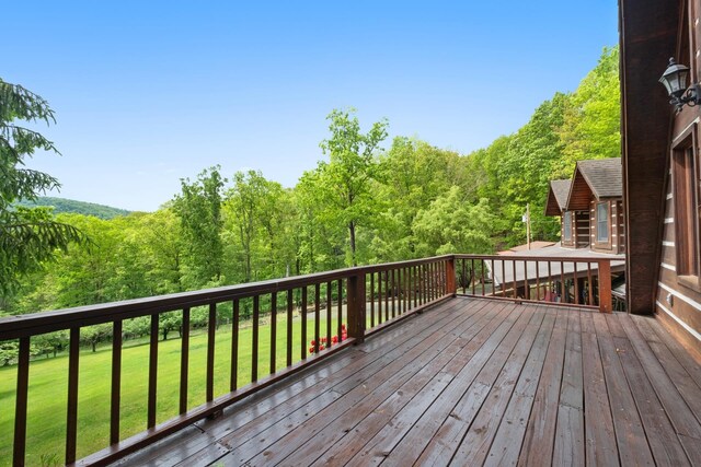 537 High Valley Dr N, Monterey, VA 24465 - deck with a yard and a view of trees