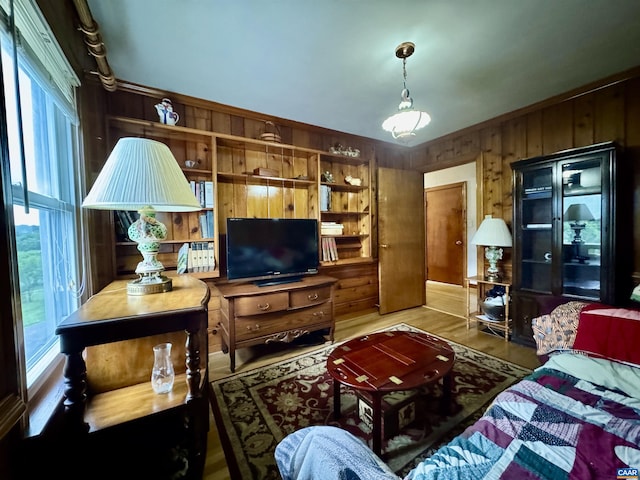 1820 Springhill Rd, Staunton, VA 24401 - living area with wooden walls, plenty of natural light, and wood finished floors