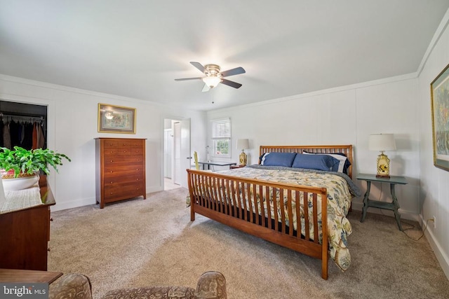 12014 Jefferson Hwy, Mineral, VA 23117 - bedroom with ornamental molding, carpet floors, and a ceiling fan