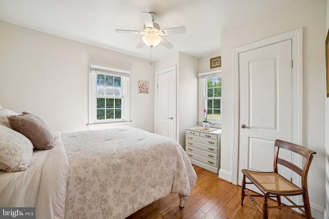 12014 Jefferson Hwy, Mineral, VA 23117 - bedroom with light wood finished floors, a ceiling fan, and a closet