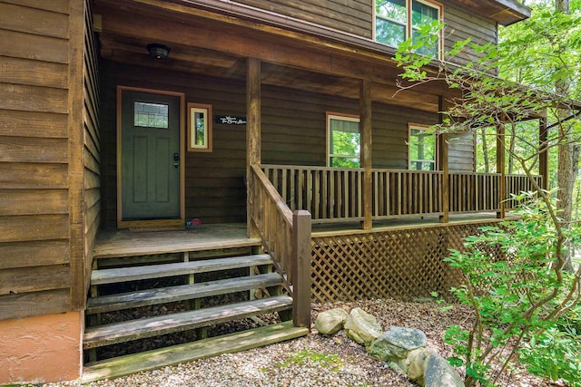 321 Quail Ct, Mcgaheysville, VA 22840 - view of exterior entry featuring covered porch