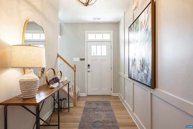 374 Bayberry Ln Unit F3C-20, Zion Crossroads, VA 22942 - doorway with light wood-type flooring and baseboards