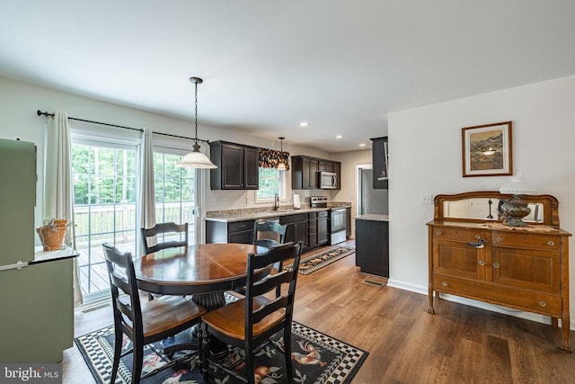 166 John Tucker Rd, Madison, VA 22727 - dining room with wood finished floors, recessed lighting, and baseboards