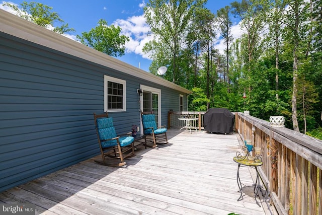 166 John Tucker Rd, Madison, VA 22727 - wooden deck with a grill