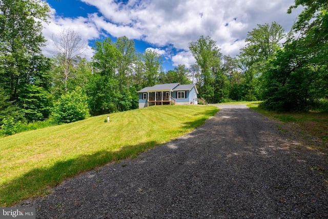 166 John Tucker Rd, Madison, VA 22727 - view of front facade with a front yard and driveway
