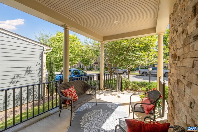 view of patio with a porch