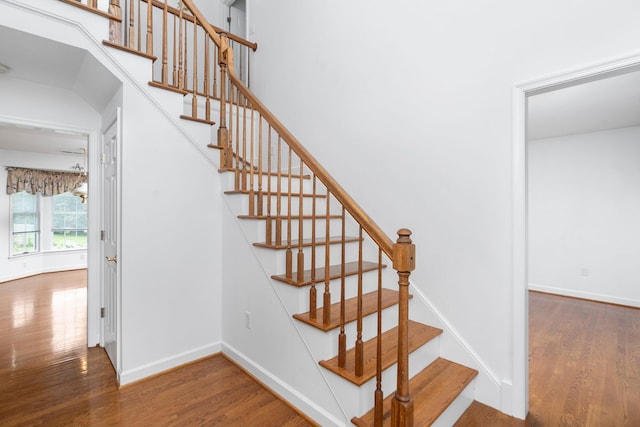 82 Pheasant Run, Waynesboro, VA 22980 - stairs with wood finished floors and baseboards