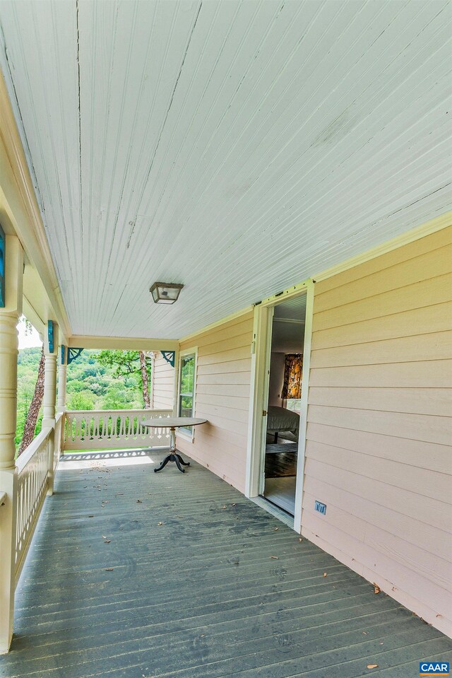 5722 James River Rd, Gladstone, VA 24553 - deck featuring a porch