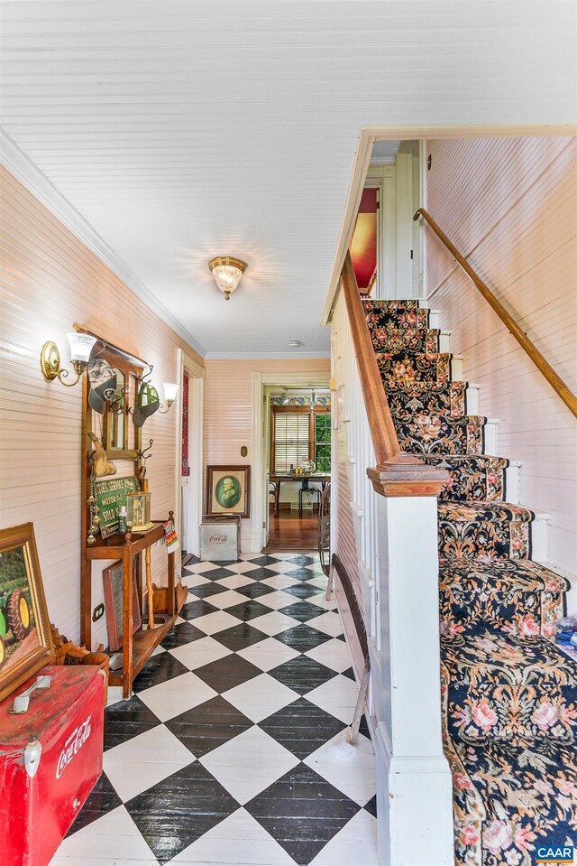 5722 James River Rd, Gladstone, VA 24553 - stairway featuring ornamental molding