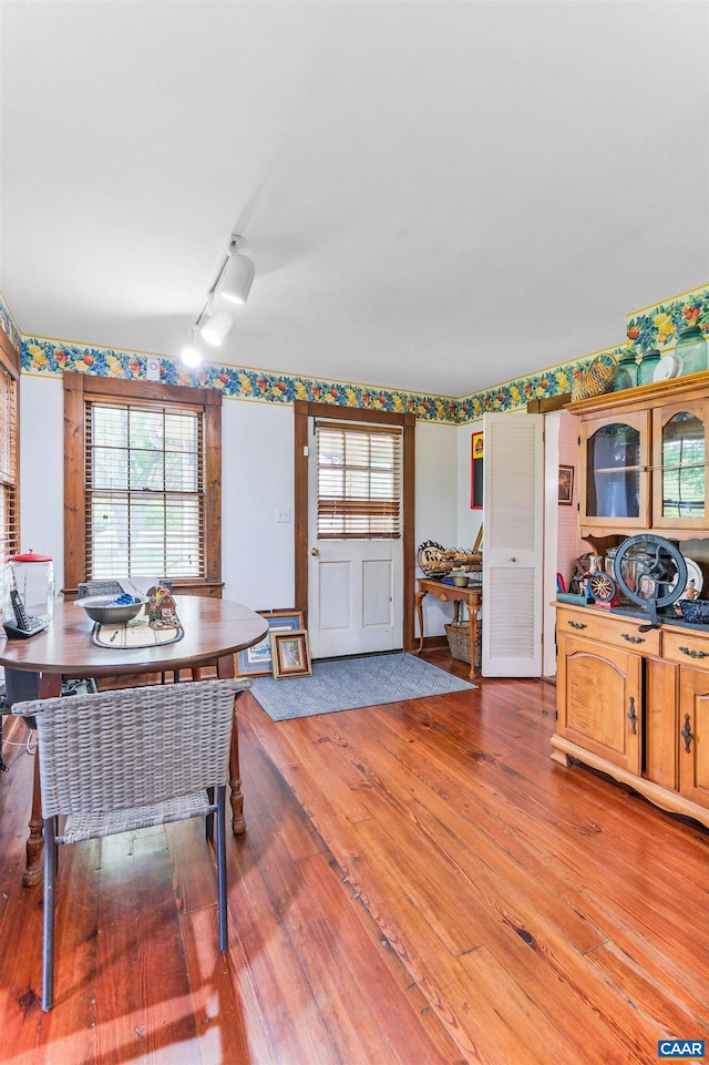 5722 James River Rd, Gladstone, VA 24553 - dining area with healthy amount of natural light and light wood-style floors