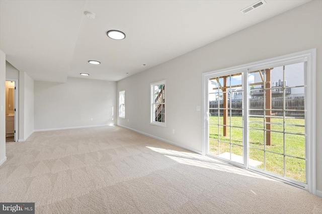 35367 Pheasant Ridge Rd, Locust Grove, VA 22508 - spare room featuring light colored carpet, a smoke detector, and recessed lighting
