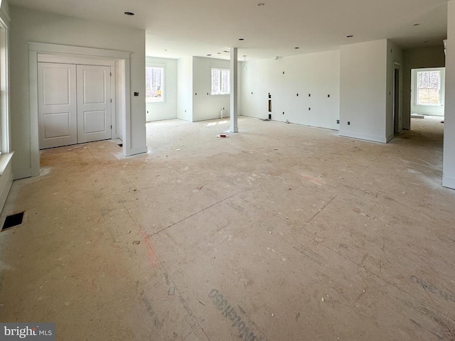view of spare room