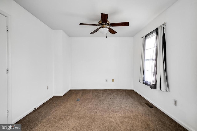 11175 Elwyn Ct, Fredericksburg, VA 22407 - empty room with carpet, a ceiling fan, and baseboards