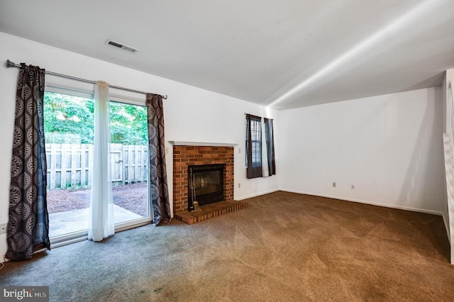 11175 Elwyn Ct, Fredericksburg, VA 22407 - unfurnished living room with carpet flooring, a fireplace, and baseboards