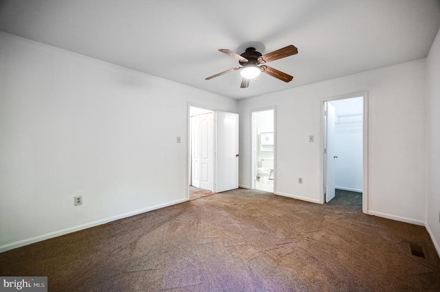 11175 Elwyn Ct, Fredericksburg, VA 22407 - unfurnished bedroom featuring baseboards, carpet, a spacious closet, ensuite bathroom, and a closet