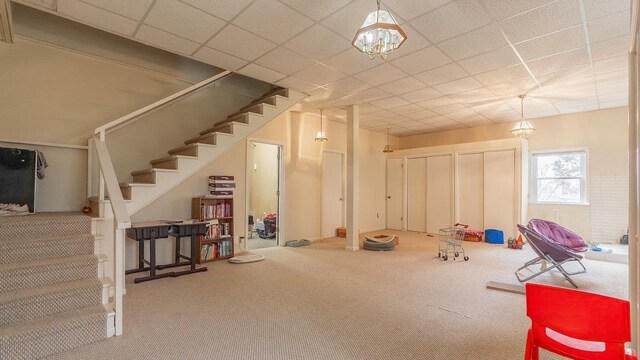 1217 Windsor Rd, Harrisonburg, VA 22801 - below grade area with stairs and carpet floors