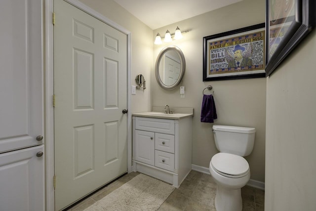 1217 Windsor Rd, Harrisonburg, VA 22801 - bathroom featuring vanity, toilet, baseboards, and tile patterned flooring