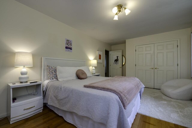1217 Windsor Rd, Harrisonburg, VA 22801 - bedroom with dark wood-style flooring and a closet