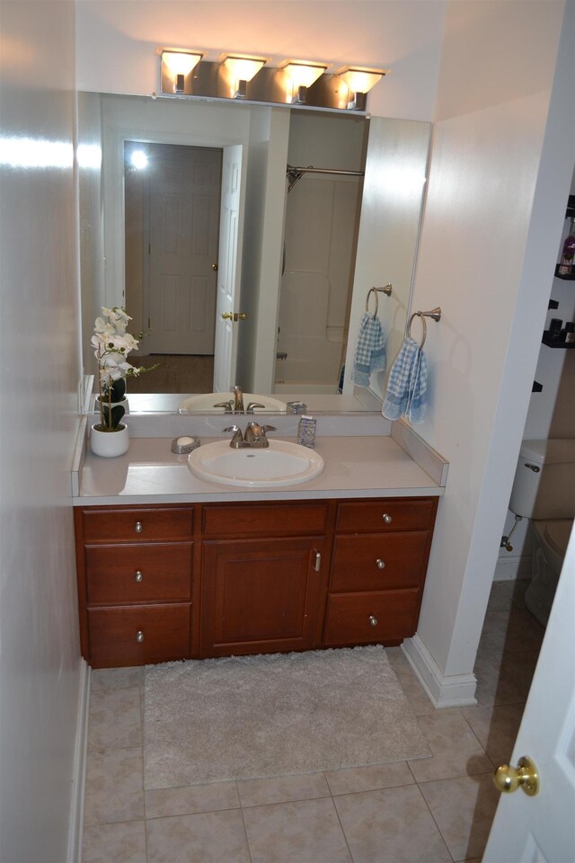 2894 Cullison Ct, Rockingham, VA 22801 - full bathroom with vanity and tile patterned flooring