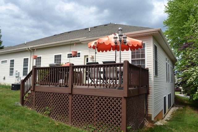 2894 Cullison Ct, Rockingham, VA 22801 - rear view of house with a deck and roof with shingles