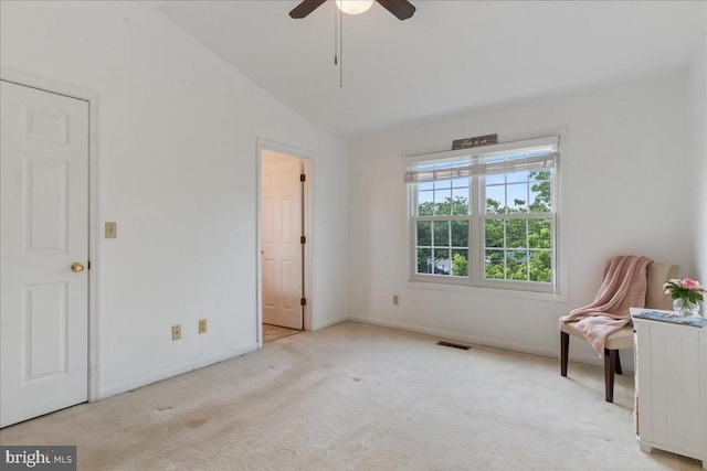 648 Ripplebrook Dr, Culpeper, VA 22701 - unfurnished room with carpet, ceiling fan, baseboards, and lofted ceiling