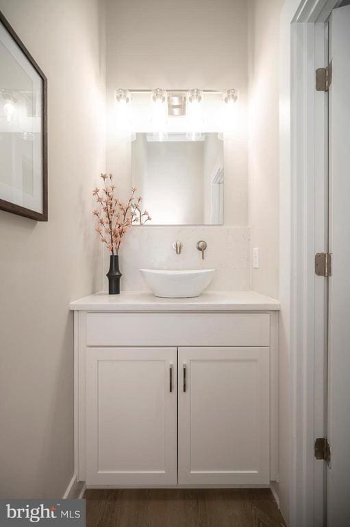 60 Laurelwood Dr, Mineral, VA 23117 - bathroom with vanity and wood finished floors