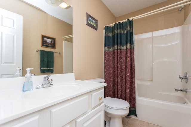 5 Hidden Valley Ct, Fishersville, VA 22939 - bathroom with toilet, tile patterned flooring, shower / tub combo, and vanity