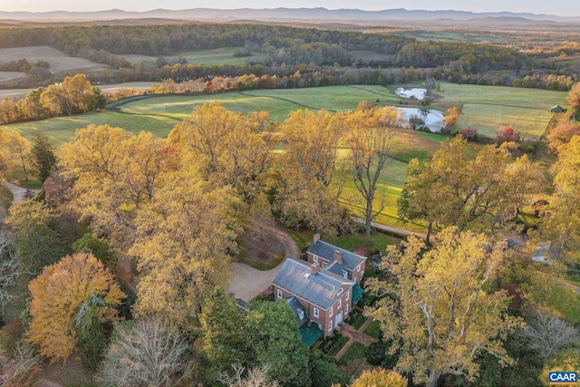 19184 Mt Sharon Rd, Orange, VA 22960 - birds eye view of property with a water and mountain view
