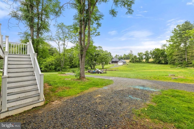 8558 Opal Rd, Warrenton, VA 20186 - view of green lawn featuring stairs