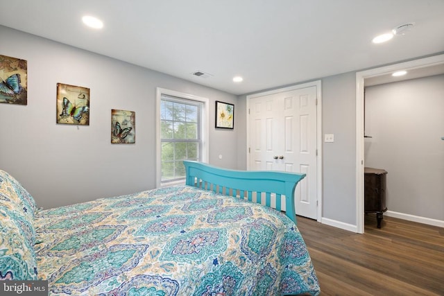 8558 Opal Rd, Warrenton, VA 20186 - bedroom with wood finished floors, recessed lighting, and a closet