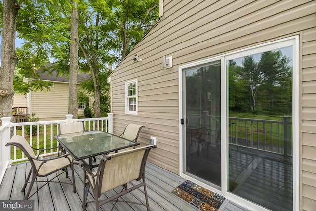 8558 Opal Rd, Warrenton, VA 20186 - wooden terrace with outdoor dining area