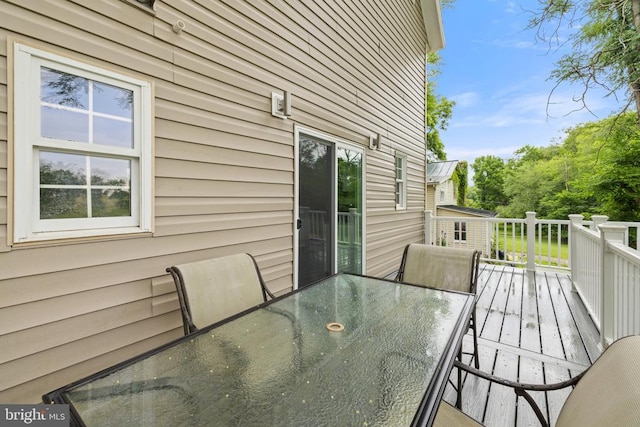 8558 Opal Rd, Warrenton, VA 20186 - wooden terrace featuring outdoor dining area