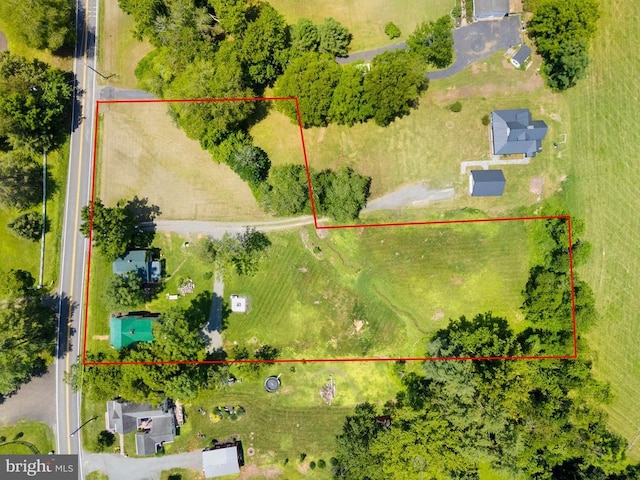 8558 Opal Rd, Warrenton, VA 20186 - aerial view of property's location featuring property boundaries highlighted