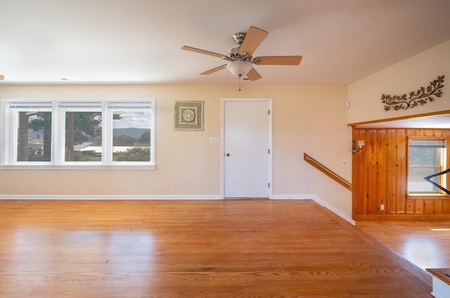 10999 Orkney Grade, Mount Jackson, VA 22842 - unfurnished room featuring wood finished floors, ceiling fan, and baseboards