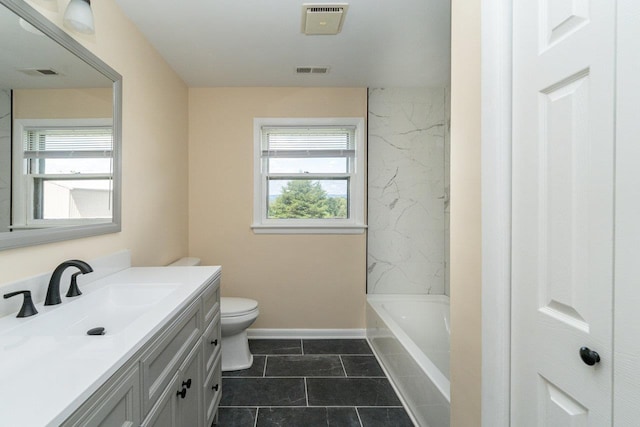 10999 Orkney Grade, Mount Jackson, VA 22842 - bathroom featuring vanity, plenty of natural light, toilet, and baseboards